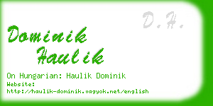 dominik haulik business card